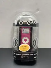 iHome 2GO iHM1 Speaker System for All Nano Stereo Sound RARE Black 2006