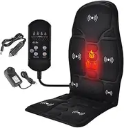 8 Modes Full Body Back Massager Seat Cushion Shiatsu Chair Massage Pad Vibration for Neck, Back, Shoulders, Height Adjustable Use at Home and Office