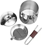 Camping Cookware | Camping Cooking Kettle - 572ml Lightweight Camp Cookware Non-Stick Detachable Outdoor Accessories for Backpacking & Hiking