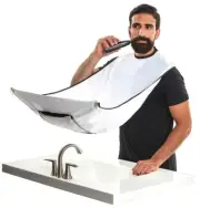Shaving Apron for Man Beard Shaving Apron Care Bib Face Shaved Hair Adult Bibs S