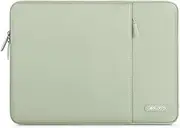 [MOSISO] Laptop Case 14 inch, 14 inch Laptop Sleeve Compatible with HP Lenovo Dell ASUS Acer, HP Stream, Dell Latitude, Lenovo IdeaPad, Polyester Vertical Computer Sleeve Bag with Pocket, Sage Green