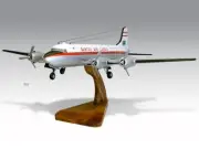 Douglas DC-4 Qantas Air Cargo Desk Wood Airplane New Model Small Scale 1/130