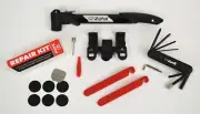 Zefal Pulse Mini Bicycle Tire Pump 11 pc Repair Kit Mount Road Multi-Tool Bike