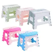 Home Folding Step Stool For Kids Adults Heavy Duty Plastic Stool W/ Handle