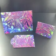 Rainbow Fluro Note Card Tag Matching Set with Envelope String Labels Handmade