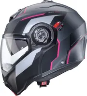 Caberg Duke Evo Move, flip up helmet , color: Matt Grey/Black/Pink , size: M