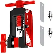 Juscycling Bike Hydraulic Disc Brake Hose Line Cutter and Needle Barb Driver Tool, Bicycle Hose Cutting Machine Compatible with Shimano, SRAM Hose, with 2 Spare Blades and Pushing Needles