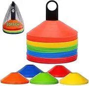 BLAZDEVE 50 Football Training Cones, 5 Color Cones for Football Training, Sports Safety Space Marker Cones Suitable for Agility, Footwork, Rugby, Football, Hockey Training