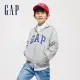 【GAP】男童裝 Logo連帽外套-灰色(890300)