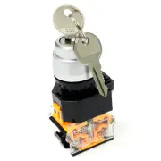 On/Off 2 Position Rotary Keylock Select Switch 1NO+1NC (DPST) 440V 10A