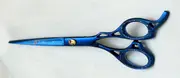 Ovial- Fix Hook Blue Plasma Quoted J-2 Steel Professional Scissor 6"