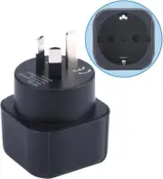 Europe to Australia/New Zealand Plug Adapter, EU Schuko Type C/E/F Plug Fit to