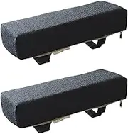 JISADER 2 Pack Armrest Cushions for Chairs, Foam Pads for Elbow Support, Black, as described