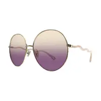 在飛比找momo購物網優惠-【Chloe’ 蔻依】圓形金屬太陽眼鏡(CH0055S-00