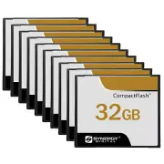 Synergy Digital 32GB Compact Flash Memory Cards - 50MB/s - Pack of 10