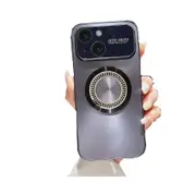 For iPhone 13 Pro Large Window Diamond Magnifier Magnetic Phone Case - Black
