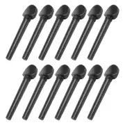12 Pcs Ebony String Acoustic Guitar Replacement Parts Violin Pegs