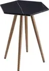 Modern Minimalism Black Faux Marble End&Side Table, Small Accent Coffee Table
