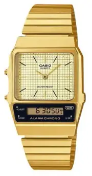 Casio Vintage Analog Digital Beige Dial Casual Quartz Unisex Watch AQ-800EG-9A
