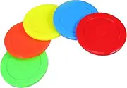 Kisangel 5pcs Air Hockey Pucks Table Hockey Game Mini Pucks Desktop Ice Hockey Replacement Pucks Hockey Table Accessories