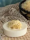 3 Soap Bars CRANBERRY Goat Milk Bath Soap hand-poured over Sea Sponges f/FL