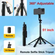 51"Remote Selfie Stick Tripod Phone Desktop Stand Desk Holder For iPhone/Samsung