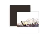 Sydney Opera House in Sydney Square Ceracs Fridge Magnet Keepsake Memento