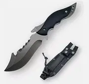 Fixed Blade Hunting Knife, 3CR13 Stainless Steel, Full Tang with Gut Hook, Includes Sheath