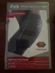 McDavid TEFLX Protective KNEE / ELBOW / SHIN PAD Large Black PAIR