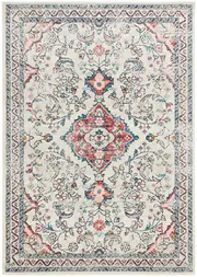 Avalee Blue Medallion Vintage Washed Rug