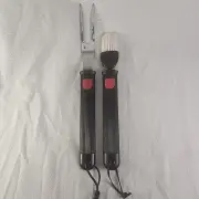 Grill Set Ekco BBQ Extendable Basting Brush And Fork Black Handle Grill Tools