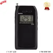 K-605 Mini MP3 Player Full Band Radio FM MW SW Digital Radio With Loudspeaker