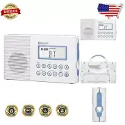 H202 Waterproof AM/FM Weather Alert Radio with Bluetooth—Perfect for Showers