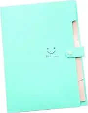 HOODANCOS 5 Pockets Plastic Folder Set A4 Size Accordion Folder for Office School and Home