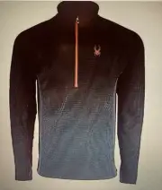 Spyder Men's Outbound Half Zip Sweater- NWT Black Red-Pick Size L