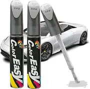 2PCS Repair Paint Fill Pen,Touch Up Paint for Cars, Quick and Easy Vehicle Scratch, Effective Automotive Rim Scratch Removing Gloss Accessories, Universal for SUV, Truck, RV（Silver）