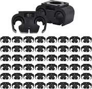 Fokroin 50pcs Car Brake Line Clip, Brake Line Holder, Brake Hose Double Clip, Brake Line Holder Brake Hose Clip, Plastic Brake Hose Clip, General Automotive Accessories