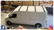 LDV V80 Set 4 Matte Black Slimline Roof Racks Straight Mount System 2013+