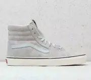 Vans SK8 Hi (Hairy Suede) Gray Dawn White Mens Suede Sneakers