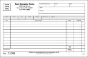 Custom Horizontal Sales Forms / 3 Part Carbonless / 5.5" x 8.5" / TMG121