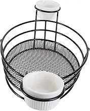 Cabilock 1Pc Stainless Steel Frying Basket Black Food Container for Chips Fried Chicken Practical Design for Restaurants and Home Use