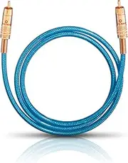 OEHLBACH NF 113 Digital Interconnect, Coaxial Design with 75Ohms impedance. Award Winning Cable. 1x1m. Colour: Blue. Star Rating : 3.