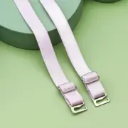 1 Pair Elastic Bra Shoulder Strap With Stainless Steel Hook Solid Color Non-slip