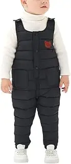 [Runstarshow] Winter Trousers Kids Snow Pants Toddler Snowsuit Snow Bib Ski Pants Padded Warm Overalls Dungarees Jumpsuit Snow Suits Winter Clothes for Unisex Toddlers Kids Aged 6 Months-5 Years