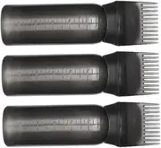 BELLIFFY 3 pcs Hair Dye Applicator Bottle Comb Graduated Root Applicator for Precise Hair Coloring Reusable Design for Salons Barber Shops and Home Use