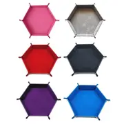 Hexagonal Velvet Folding Storage Tray Box Desktop Organizer for Home and Office