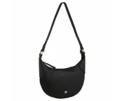 Pierre Cardin Leather Ladies Crescent Shoulder Bag in Black