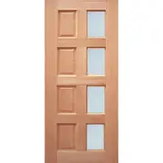 Woodcraft 2040 x 820 x 40mm Entrance Door Modern French Frosted Safety Glass F15