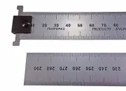 PEC USA 300 mm Hook Rule /Rule Rigid Satin Metric Machinist Scale .5mm, mm