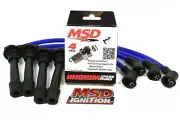 VMS RACING BLUE IGNITION WIRES + MSD IRIDIUM SPARK PLUGS FOR MAZDA MIATA MX5 1.6 (for: Mazda)